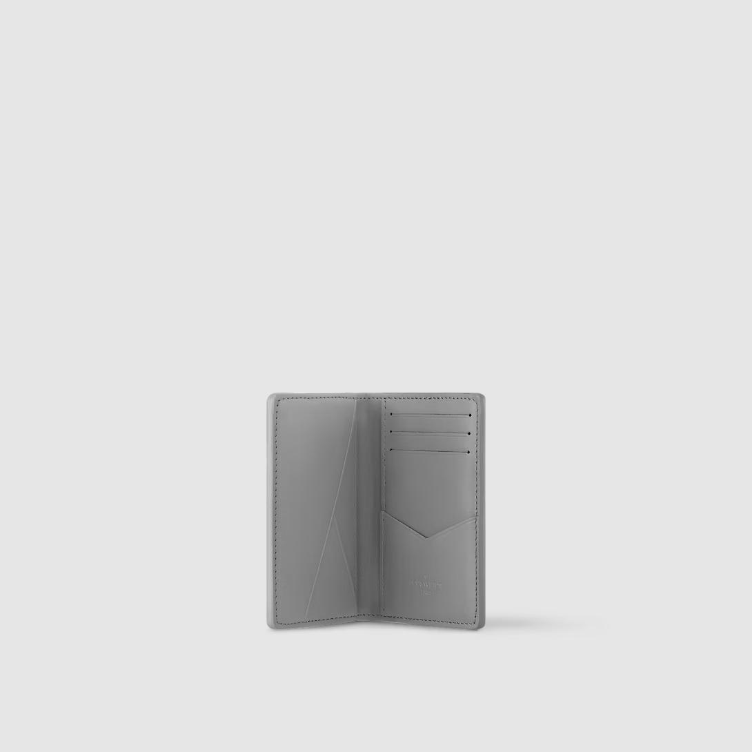 Ví Louis Vuitton Pocket Organizer Monogram Shadow Leather Nam Xám